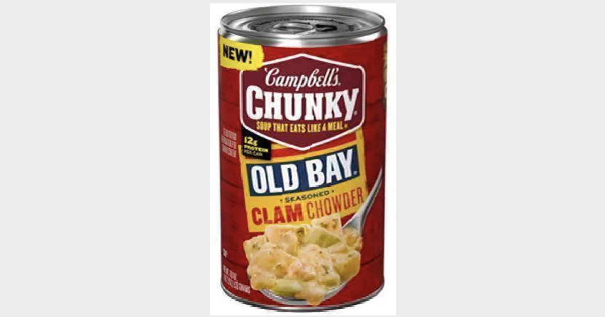 Campbell s selling Chunky Old Bay Seasoned Clam Chowder